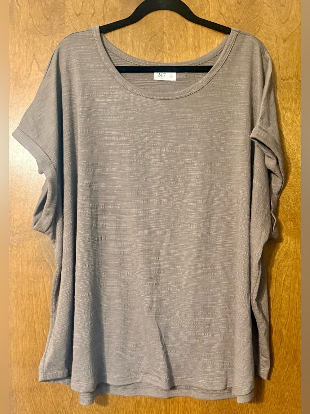 Maurices Taupe Short-Sleeve Scoop Neck Top
